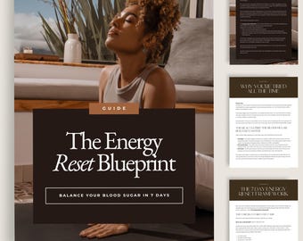 7 Day Energy Reset eBook | Balance Blood Sugar Naturally | Boost Energy & Reduce Cravings | Wellness Nutrition Guide PDF Download