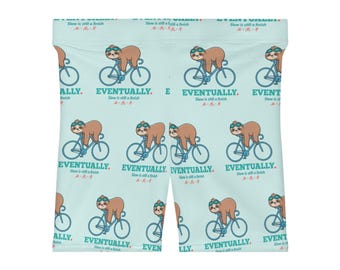 Eventually Sloth Triathlete Biker Shorts