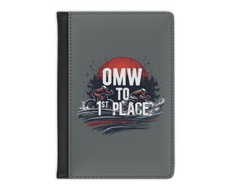 Funda para pasaporte — Portapasaporte de viaje para carreras de motos "De camino al primer puesto"