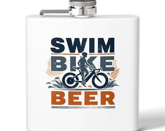 Petaca de acero inoxidable de 177 ml (6 oz) para natación, ciclismo y cerveza.