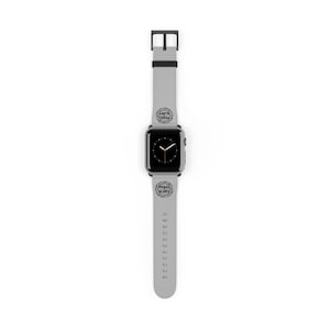Horlogeband: grijze siliconen Apple Watch-bandje 'Pedal to the Glory'