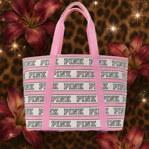 Victoria Secret Pink Tote Bag - Etsy Victoria Secret Pink Tote Bag - Etsy