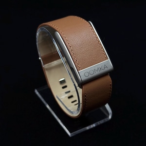 Leather Band Compatible with WHOOP 5.0 / MG — Genuine Leather Replacement Strap