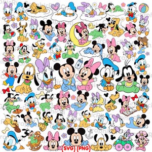 Pacote de Clipart Variado com Bebês Ratos Amigos em SVG e PNG, Férias em Família em SVG, Aniversário em Família em SVG, Viagem do Bebê Rato em SVG, Reino Mágico, Sub e Recorte