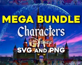Bundle Clipart Characters Svg Png, Vacanza in famiglia Svg, Maglietta per viaggio di compleanno in famiglia, Regno magico Svg, Modalità vacanza Svg, File di taglio a sublimazione