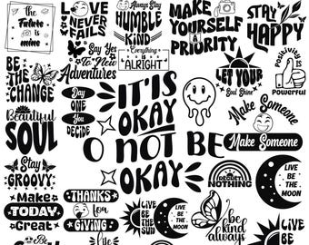 Pacchetto motivazionale PNG, PNG ispiratore, PNG positivo, citazioni ispiratrici PNG, sé, amore PNG, affermazioni positive PNG, citazioni divertenti
