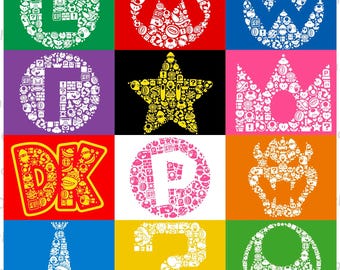 Icon Retro Plumber Svg Png Bundle, Retro Gaming Clipart Svg, Family Trip Svg, Gaming Family Birthday Svg, Magic Mushroom and Gold Coins Svg