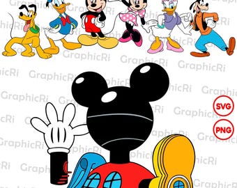 Cartoon Clubhouse SVG Png, Dekoracja na imprezę w klubie, Naklejka na klub w formacie Png, Wakacje rodzinne w formacie SVG, Urodziny rodziny w formacie SVG, Clipart Mouse Friends SVG
