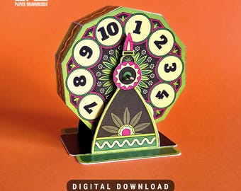 3D Spinning Wheel Paper Craft | DIY Customizable Multipurpose Prize Wheel | Wheel of Fortune
