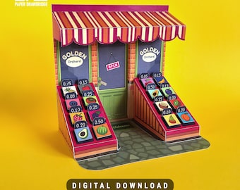 Créations en papier imprimables Fruit Shop | Jeu éducatif de simulation d'argent fictif pour enfants | Ensemble de ressources pédagogiques