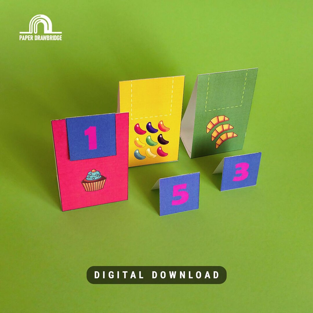 Printable Number Matching Game | Cookies and Candies Theme | Preschool ...