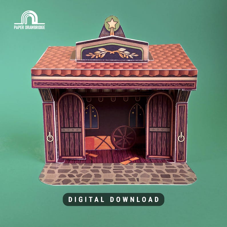 3D Paper Nativity Scene | Printable Christmas Craft for Kids | DIY Fold ...