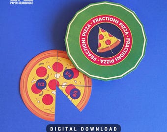 Brüche Pizza | DIY Lernhilfe für Kinder | Druckbare STEM-Übung
