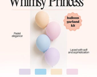 Zestaw girlandy balonowej księżniczki DIY, dekoracja zamku, magiczny temat imprezy, bajkowe urodziny, królewski wystrój, łuk dla dziewczynki, pastelowe kolory