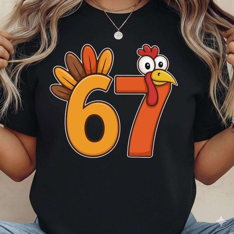 6, 7 Thanksgiving Turkey Meme PNG Bundle (Digital Download) image 3