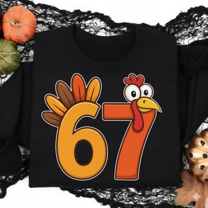 6, 7 Thanksgiving Turkey Meme PNG Bundle (Digital Download) image 7