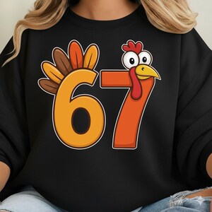 6, 7 Thanksgiving Turkey Meme PNG Bundle (Digital Download) image 5