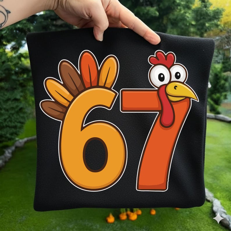 6, 7 Thanksgiving Turkey Meme PNG Bundle (Digital Download) image 4