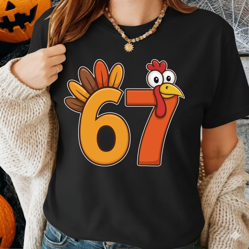 6, 7 Thanksgiving Turkey Meme PNG Bundle (Digital Download) image 6
