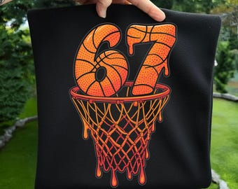 Kinderen 67 Basketball Ice Cream Drip Six Seven png, 67 Ice Cream Drip Meme png, Sport 67 Fun Meme png, 67 Viral Internet Joke Digital Design
