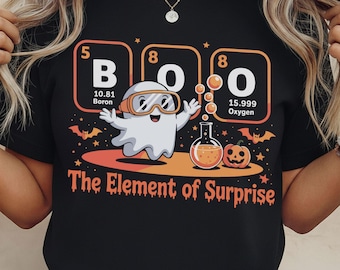 Funny Science Halloween Ghost Design, Chemistry Teacher Shirt (PNG, SVG)