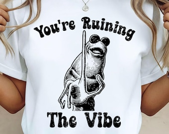 Marcus The Worm You're Ruining The Vibe png, Marcus The Worm meme shirt sublimatie, sarcastische png voor T-shirts, trendy digitale kunst