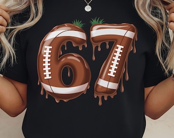 Kids 67 Football Ice Cream Drip Six Seven png, 67 Ice Cream Drip Meme Svg, Sport 67 Fun Meme Svg, 67 Viral Internet Joke Digital Design