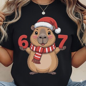 Funny 6 7 Capybara Png, Funny Six Seven Meme Christmas Png, Friends Funny Saying 6 7 Png, christmas 6 7 png