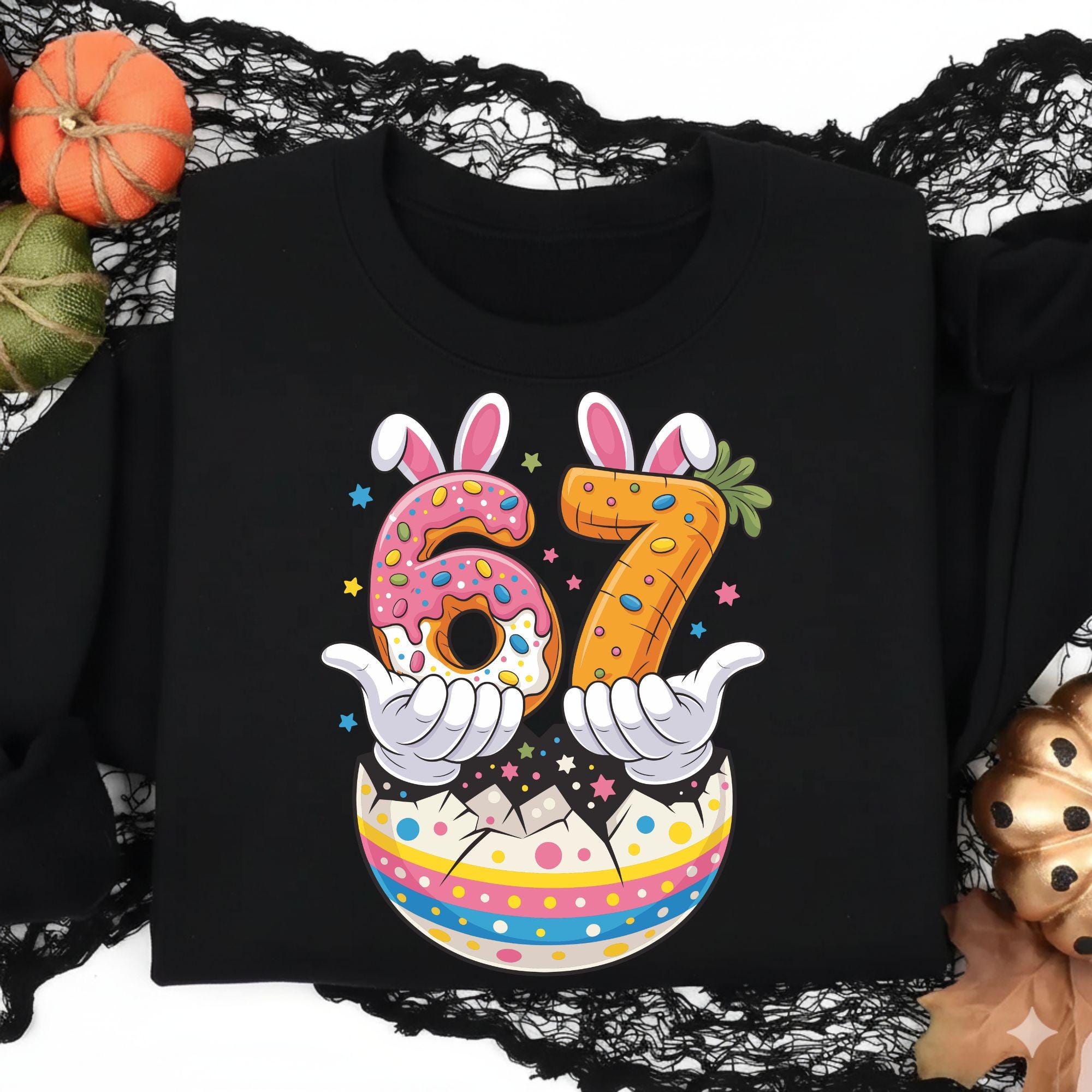 6 7 Easter Ice Cream Png, Six Seven Kids Easter Png, Cute Bunny 67 PNG ...