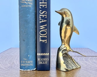 Vintage Petite Brass Dolphin Figurine