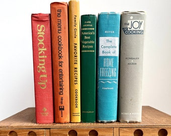 Vintage Rainbow Cookbook Set