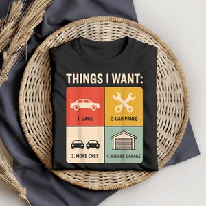 Funny Mechanic PNG | Things I Want Cars Car Parts Garage Design | Car Lover Shirt PNG | Sublimation Cricut File | Editable Digital Download