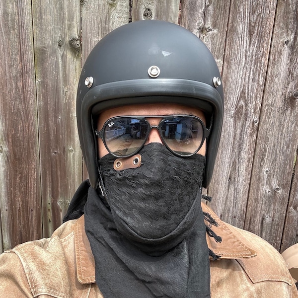 Cafe Racer Scarf w/ leather patch