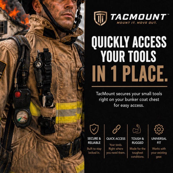 Firefighter coat Small tools pouch | TacMount system to secure gear on Turnout/Bunker coat.