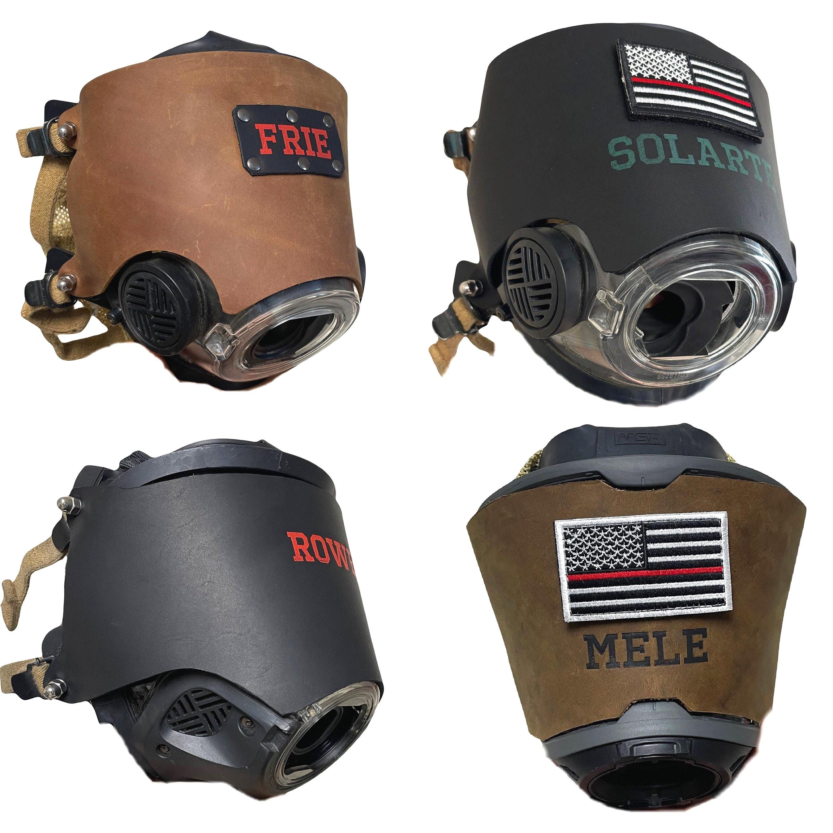 Firefighter Leather Magnetic Rip-off Facepiece Guard for Scott and