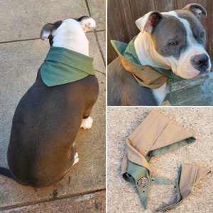 Tuffpaw - Olive Green & Tan Dog reversible bandana