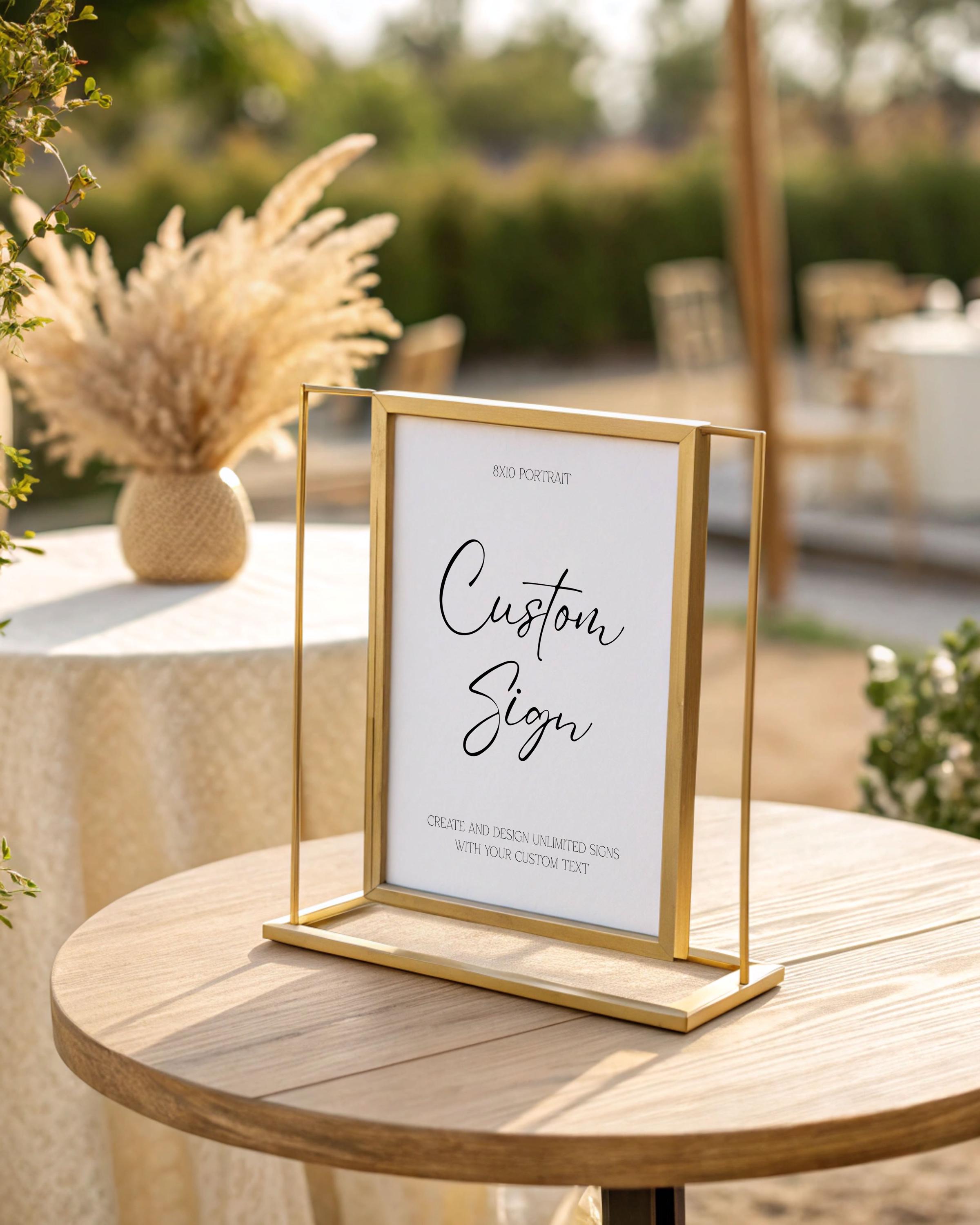 Custom Wedding Sign Template, Elegant Script Wedding Sign Kit, Create ...