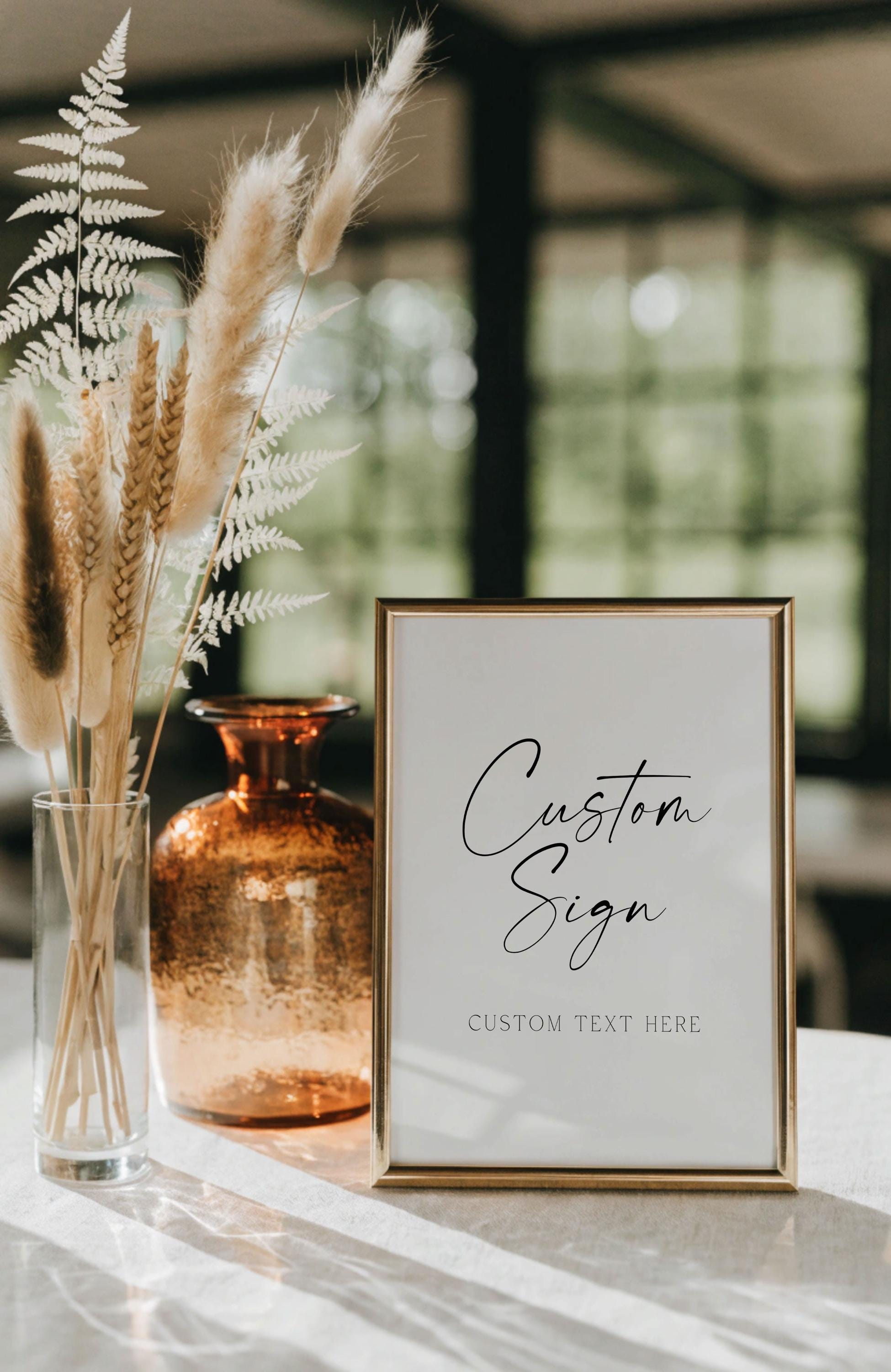 Editable Custom Table Sign Template Instant Download Printable Modern ...