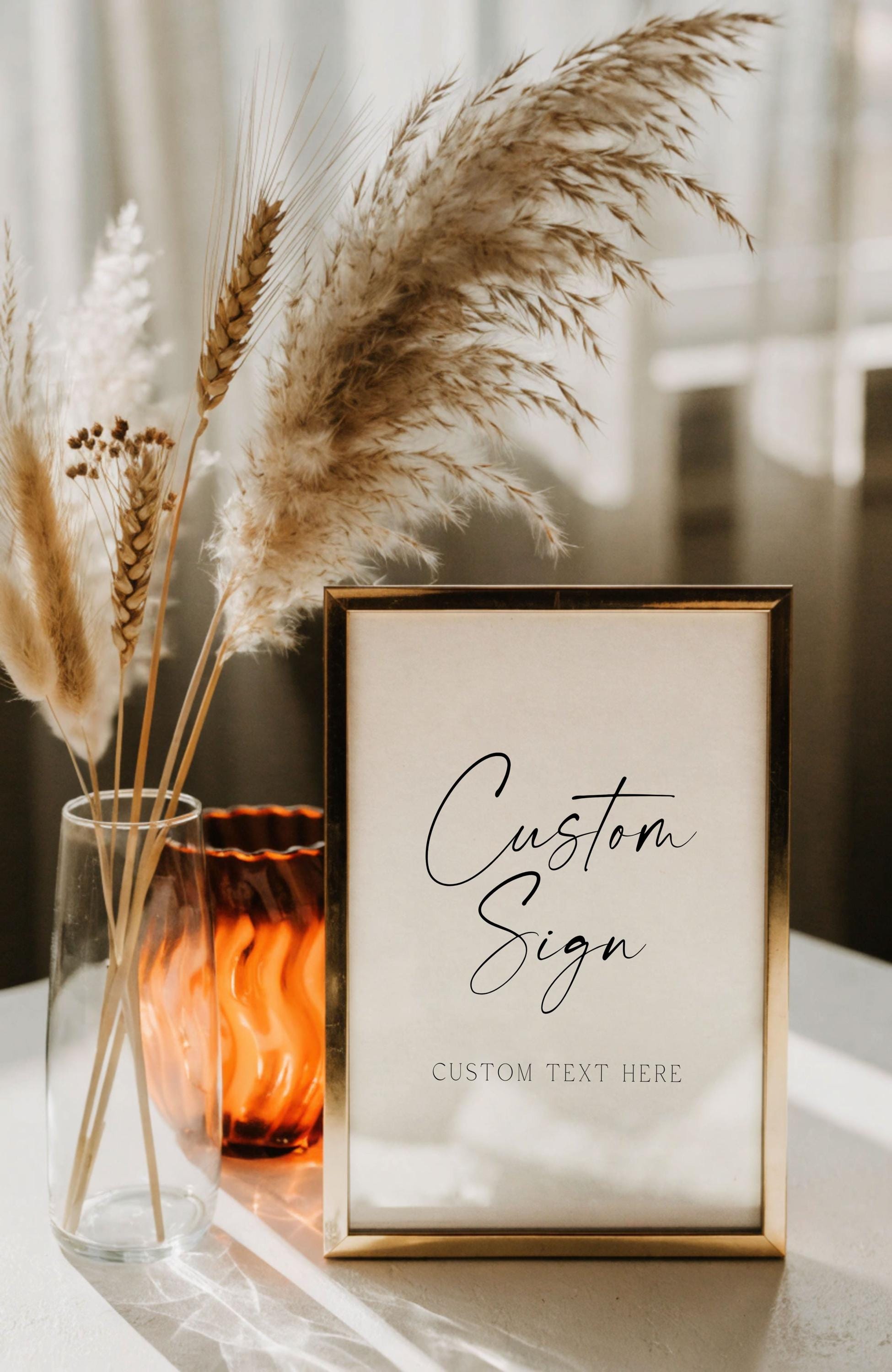 Editable Custom Table Sign Template Instant Download Printable Modern ...