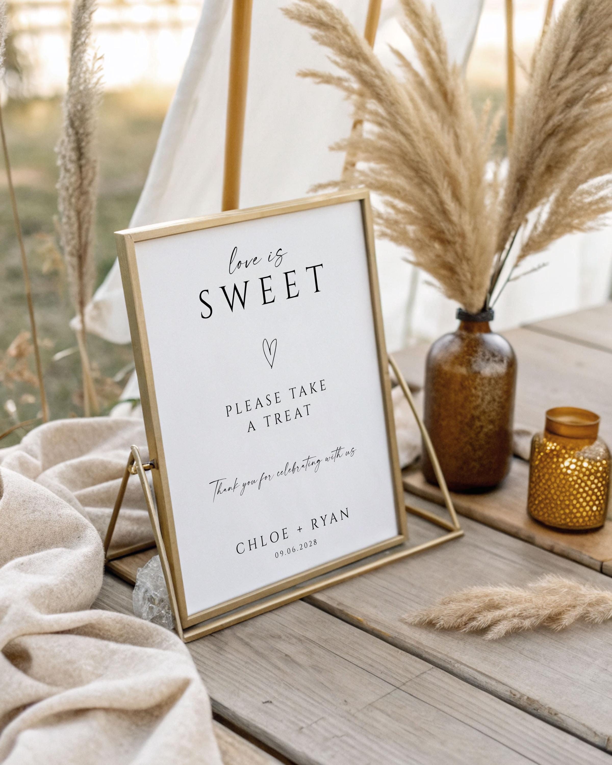 Very Sweet Sign Minimalist Love is Sweet Sign Printable, Love is Sweet Please Take A ...
