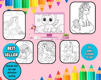 Unicorn Coloring Pages: 26 Fun Printable Sheets for Kids (PDF)