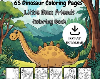 Dinosaurus kleurplaten voor kinderen – 65 schattige printbare dino kleurplaten | Pdf direct downloaden