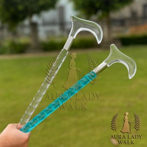 Walking Cane Crystal Handle Handmade Fashionable Walking Stick For Women