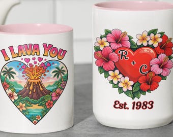 Personalized “I Lava You” Coffee Mug – Custom Couple Gift, Valentine’s Day Anniversary Mug