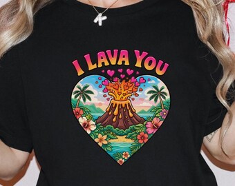 I Lava You Shirt | Personalized Initials, Tropical Valentine's Day Gift