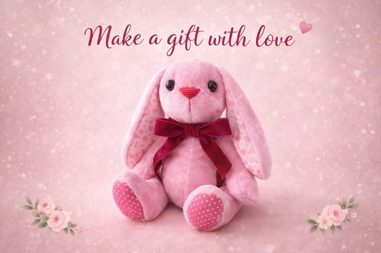 Plush Bunny Sewing Pattern + Video Tutorial, Easter Rabbit PDF Easy DIY ...