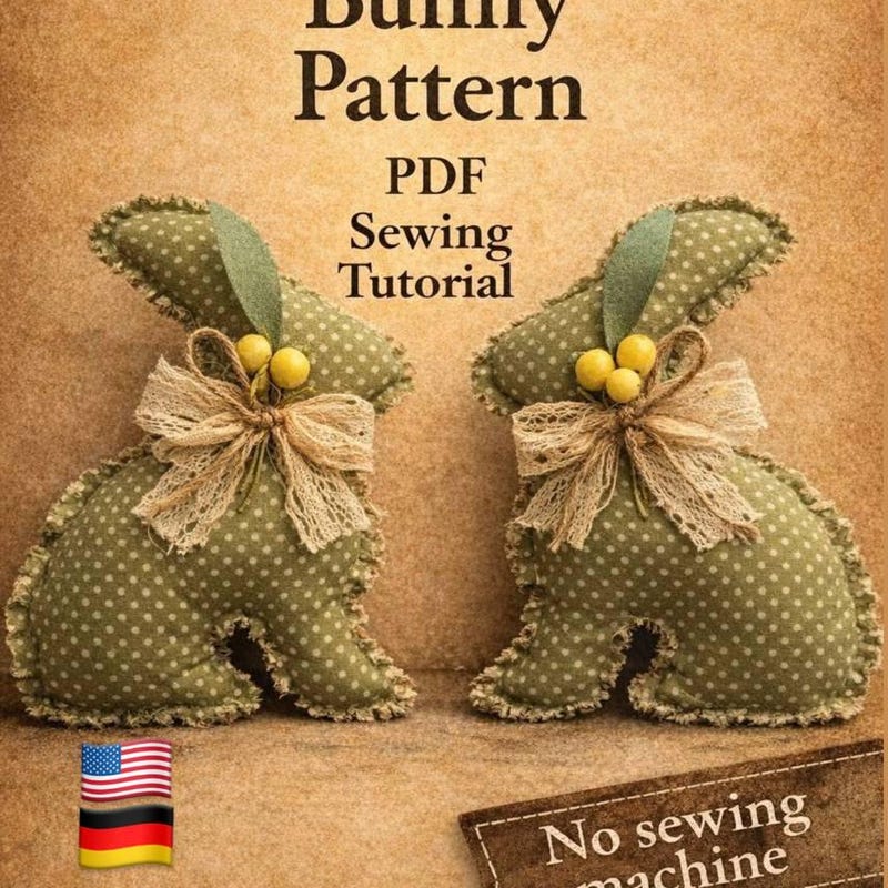 Primitive Bunny Template - Etsy