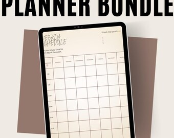 College Study Planner | Editable Canva Template | Study Schedule, Exam Countdown, Notes