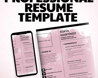 Professional Resume Template | Minimalist Curriculum Vitae | Editable in Word & Canva