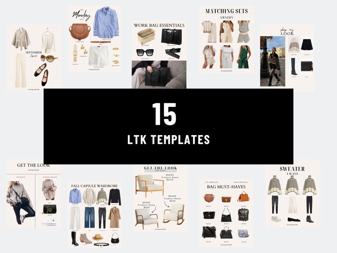 15 Neutral LTK Canva Templates | Editable Social Media Templates for ...